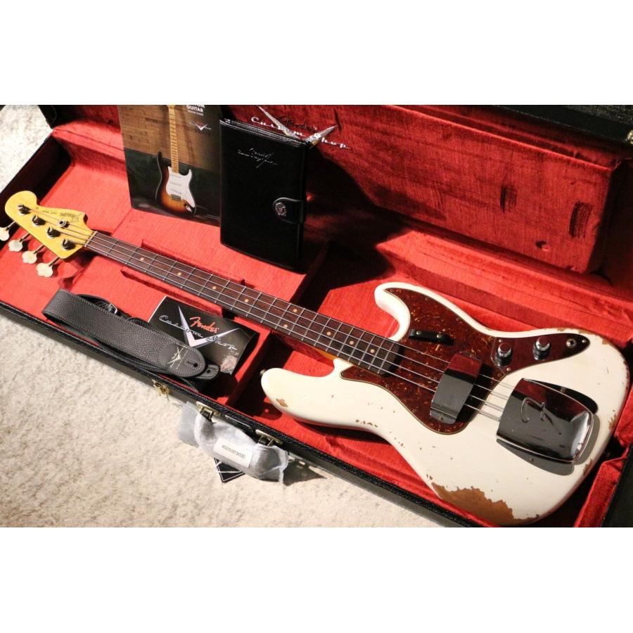 Fender Custom Shop 1961 Jazz Bass Heavy Relic -Aged Olympic White
