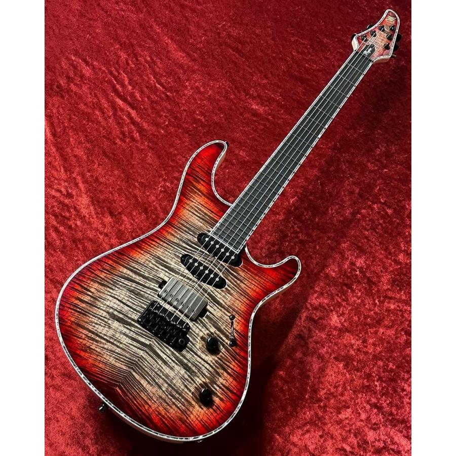 MAYONES Regius V24 6 -Trans Jeans Black Red Burst Gloss-【G-CLUB