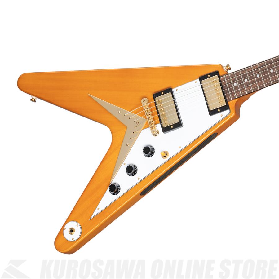 Epiphone 1958 Korina Flying V Aged Natural, White Pickguard【店頭