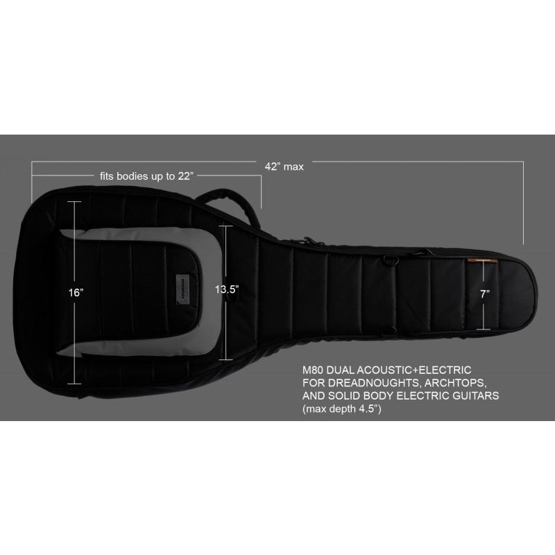 MONO CASE M80 series Dual ACOUSTIC + Electric Guitar M80 2A-BLK 