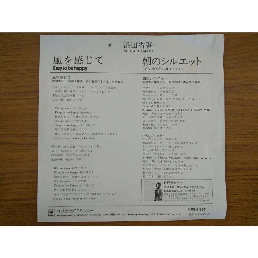 レコード/浜田省吾/風を感じて/EP/中古/recB00254 : 侍ネットワーク
