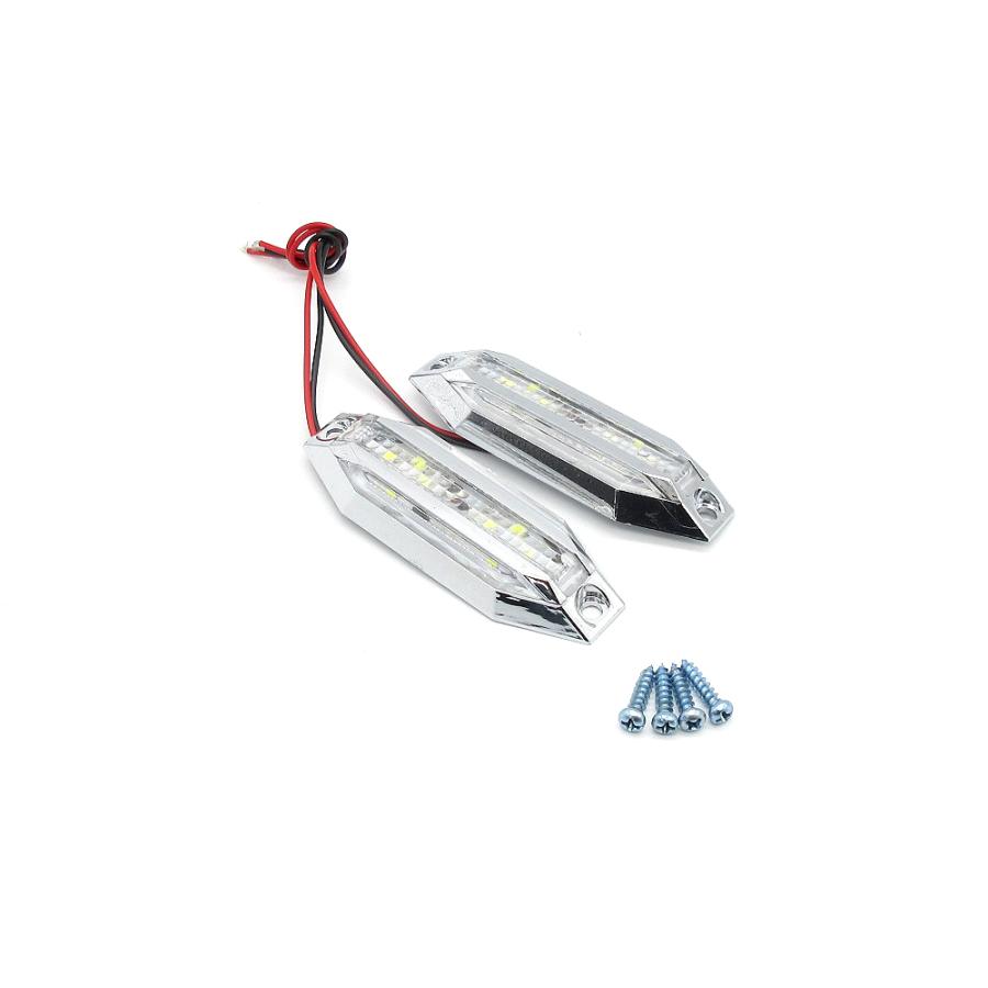 8LED マーカーランプ 12V 24V 兼用 白 ホワイト WHITE 008B 2個入