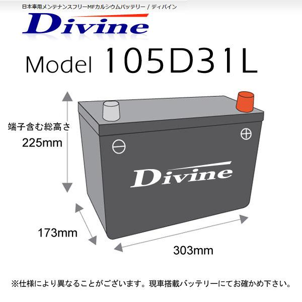 105D31L Divineバッテリー 75D31L 85D31L 95D31L 互換 トヨタ