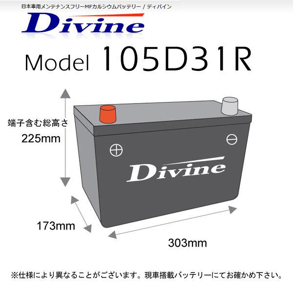105D31R Divineバッテリー 75D31R 85D31R 95D31R 互換 トヨタ センチュリー タウンエースノア パークウェイ｜waveparts-ys2｜02