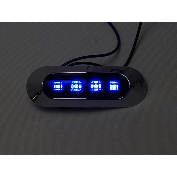汎用 12V 24V 兼用 LED サイドマーカー ブルー ◇ キャンター エルフ