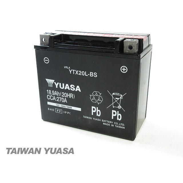 台湾ユアサバッテリー YUASA AGM YTX20L-BS ◇ 65989-90 65989
