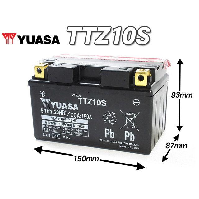 台湾ユアサバッテリー YUASA TTZ10S ◆YTZ10S VTZ10S 互換 TMAX500 SJ08 MT07 RM07 MT09 RN34 YZF-R1 RN24 ZX-10R ABS｜waveparts-ys2｜02