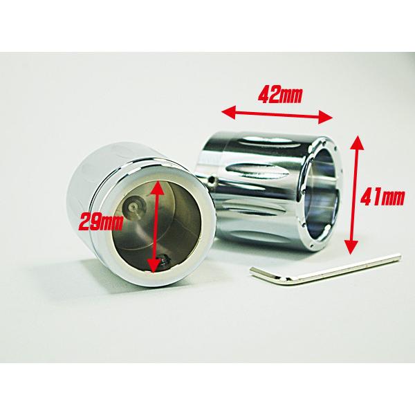 ハーレーアクスルナットカバー アルミ削り出し 2個 左右セット メッキ