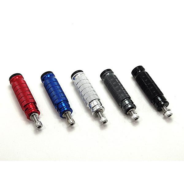 固定式 汎用 アルミステップバー ペグ ネジ径M8 ガンメタ 2個/新品