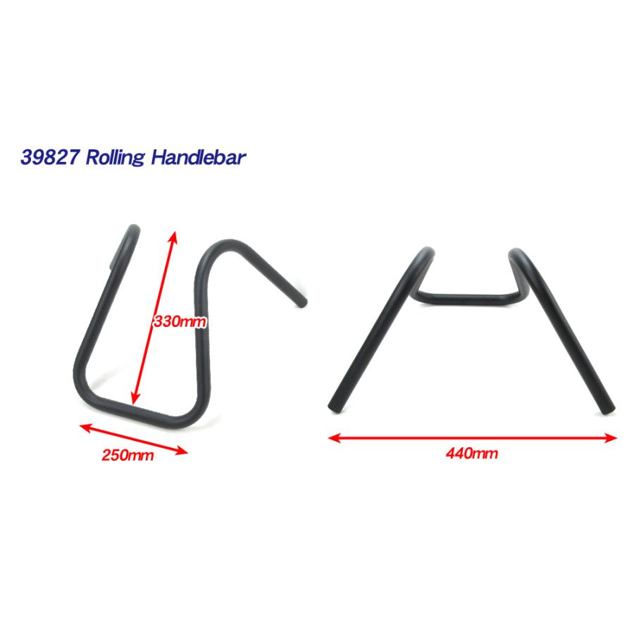 ズーマー 新品 ローリングハン スチール マッドブラック ◇ ハンドルバー PCX125