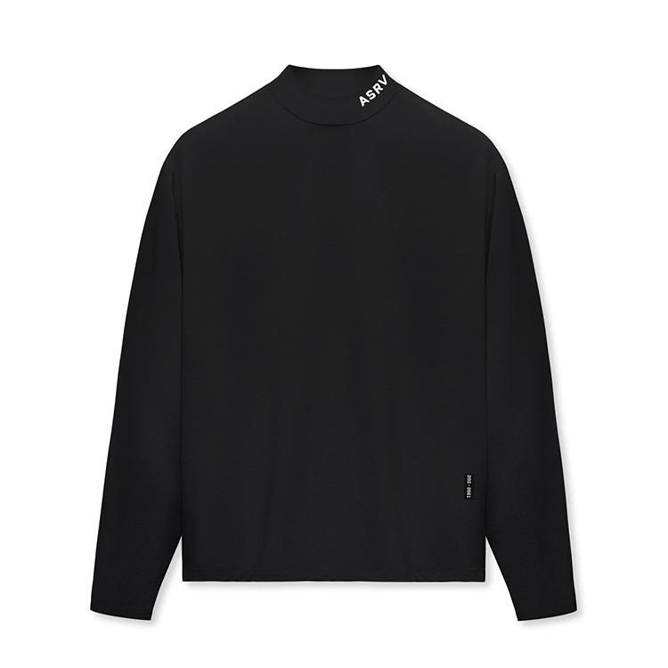 ゴルフウェア メンズ モックネック 長袖 春 夏ハイネック Tシャツ