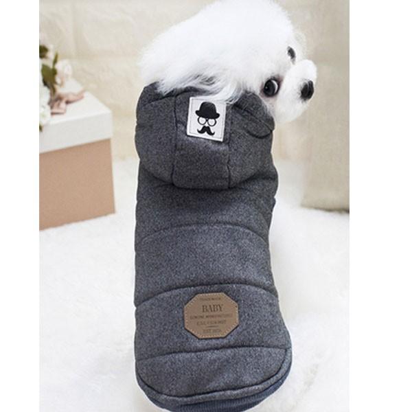 犬服 ダウン 風 ジャケット ヒゲおじさん 犬 服 安い 帽子 暖かい 裏起毛 冬服 真冬 寒さ対策 防寒 散歩 あったか 柔らかい 可愛 |  | 15