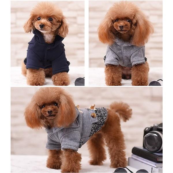 犬服 ダッフルコート ピーコート 寒さ対策 フード 冬服 犬 服 安い 防寒 コート チワワ トイプー ドッグウェア ドッグ ウェア か |  | 03