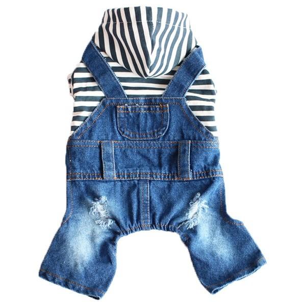 犬服 デニム パンツ 犬 服 安い つなぎ カバーオール サロペット ダメージ ジーンズ チワワ トイプー ドッグウェア ドッ  送料無料 |  | 18