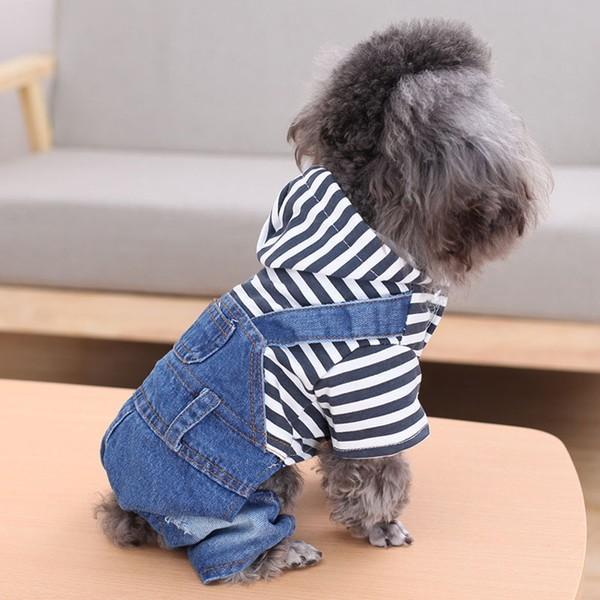 犬服 デニム パンツ 犬 服 安い つなぎ カバーオール サロペット ダメージ ジーンズ チワワ トイプー ドッグウェア ドッ  送料無料 |  | 03