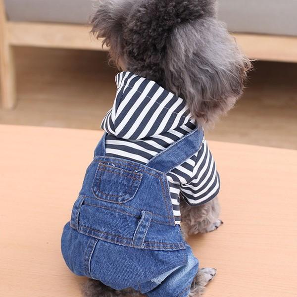 犬服 デニム パンツ 犬 服 安い つなぎ カバーオール サロペット ダメージ ジーンズ チワワ トイプー ドッグウェア ドッ  送料無料 |  | 04