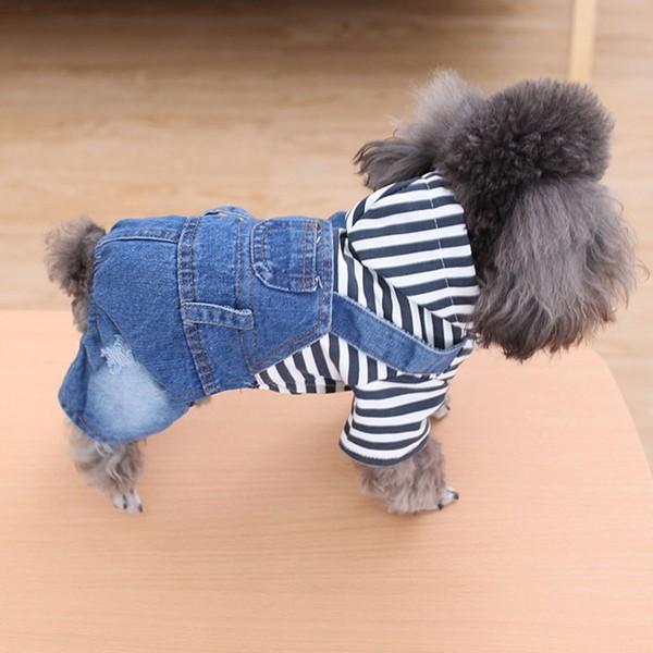 犬服 デニム パンツ 犬 服 安い つなぎ カバーオール サロペット ダメージ ジーンズ チワワ トイプー ドッグウェア ドッ  送料無料 |  | 05