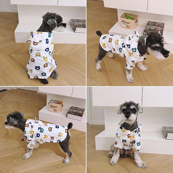犬カッパ ポンチョ レインコート クマ柄 犬 カッパ 雨 防寒 散歩 グッズ おすすめ かわいい 誕生日 ギフト プレゼント 男の子 女 |  | 12