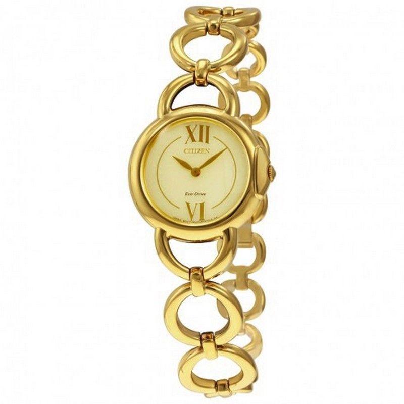 《新品未使用》Citizen Women's 'Eco-Drive Jolie' Quartz and Stainless-Steel Dress Watch, Color:Gold-Toned EX1452-53P【並行輸入品】｜wawawa333