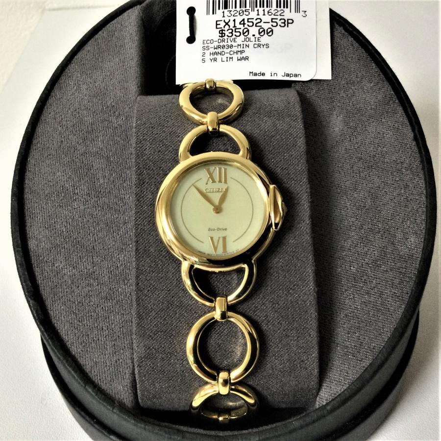 《新品未使用》Citizen Women's 'Eco-Drive Jolie' Quartz and Stainless-Steel Dress Watch, Color:Gold-Toned EX1452-53P【並行輸入品】｜wawawa333｜13