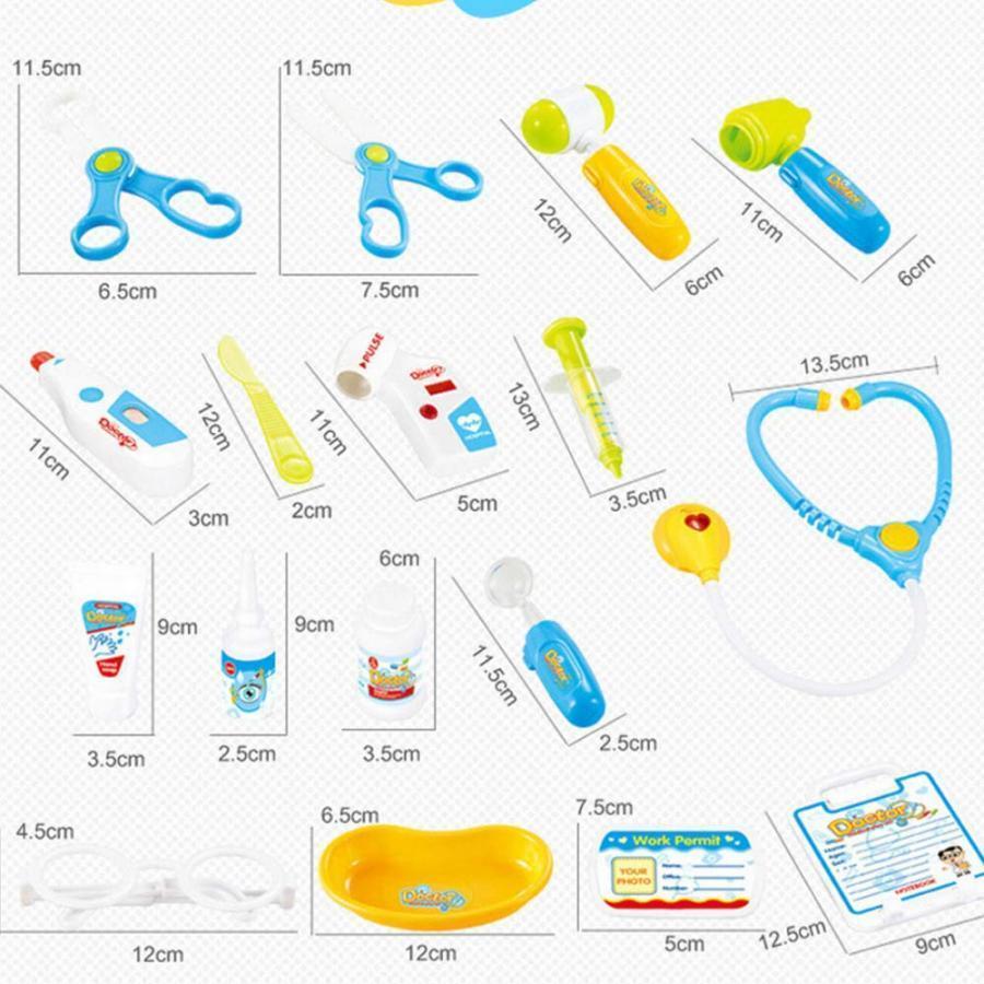 17点セット お医者さんごっこ　ドクター　心電図の作業台　手押し車　お医者さんに変身　リアル医用セット　音ライト搭載　おままごと　プレゼント　医用作業台｜way-store｜11