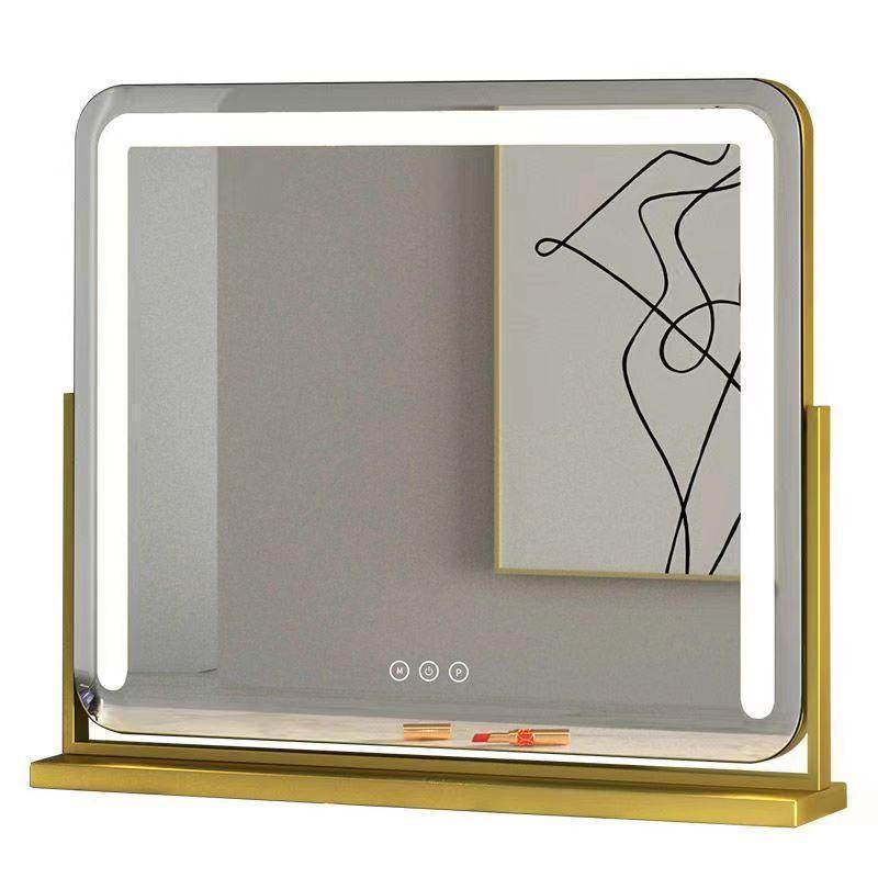 化粧鏡 自社製品 女優ミラー 卓上用 / 壁掛け ハリウッドミラー 幅50cm 60cm 大型化粧鏡 3色照明モード 明るさ調節可能 LEDバックライト付き10倍拡大鏡付き MR02 amp lt br&amp gt &amp 女優ミラー