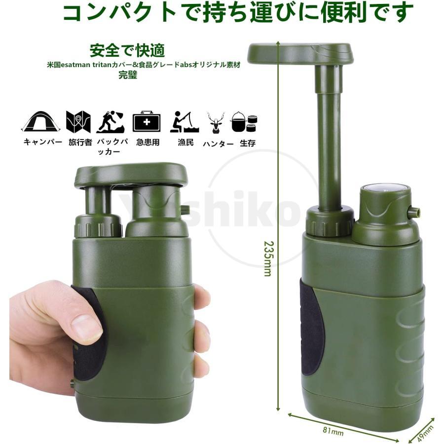 携帯浄水器 羅針盤付き アウトドア 浄水器 濾過器 浄水ボトル 直飲み 浄水システム ろ過装置 ポータブル水フィルター 旅行 キャンプ 災害 緊急時 防災用品｜way-store｜09