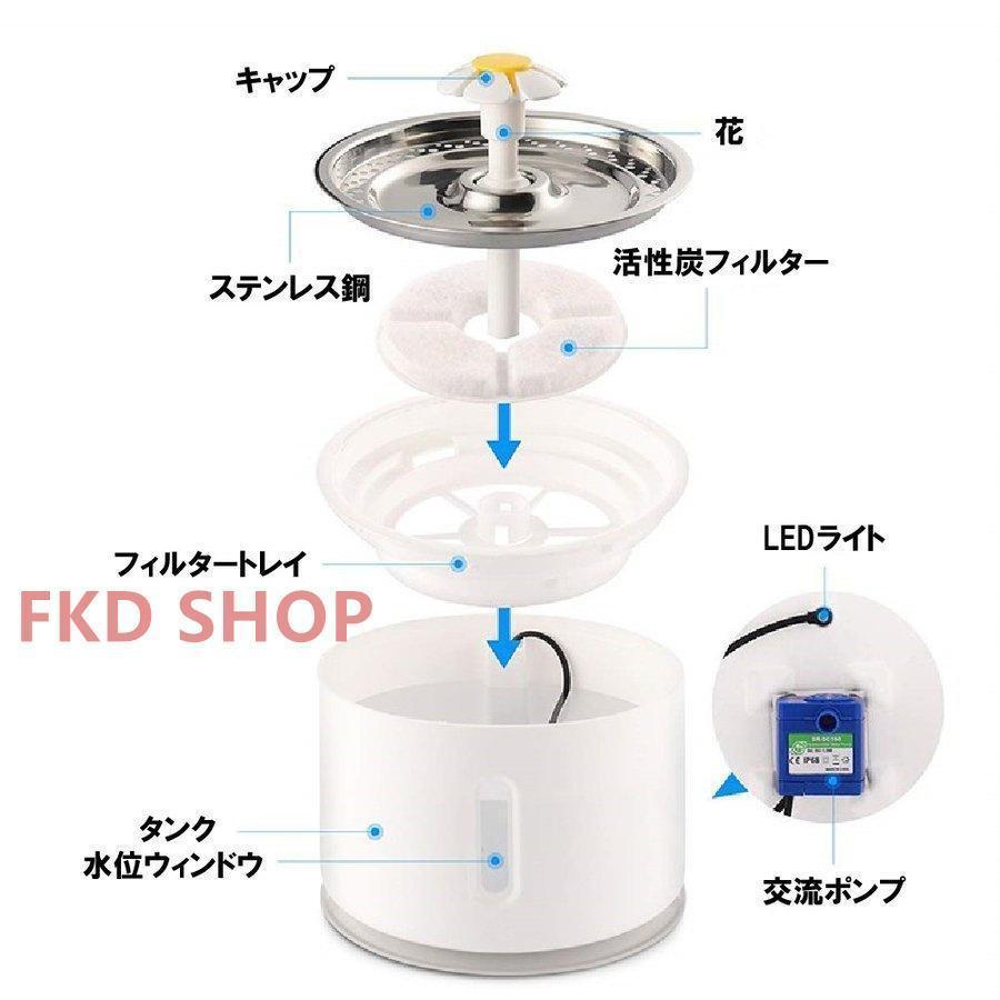 数量限定お試し価格 猫用給水器 犬用給水器 自動 循環式 ステンレス皿 給水機 ウォーターファウンテン｜way-store｜05