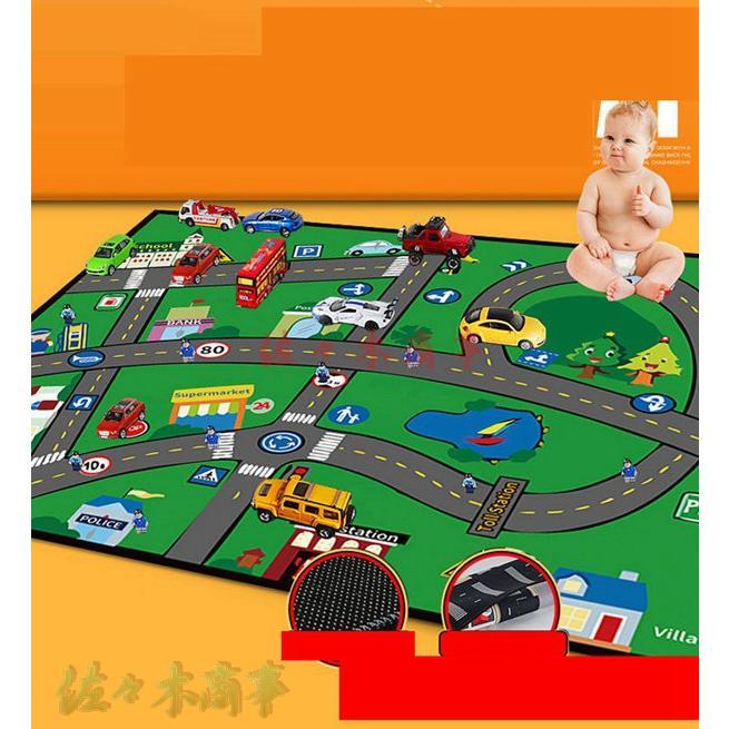 ベビーマット ベビープレイマット ラグ 道路 ロードマップ 地図マップ 都市交通トラック 知育玩具 子供部屋 ベビー 知育 フロアマット｜way-store｜02