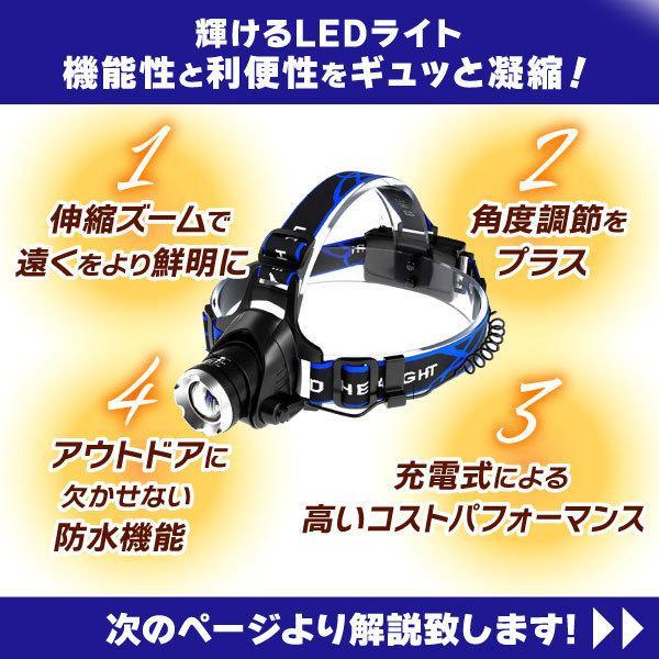 ヘッドライト 充電式 led 最強 ルーメン 広角 釣り 登山 懐中電灯 頭 usb 人感センサー LED ライト 軽い cob 防水｜wayetto｜10