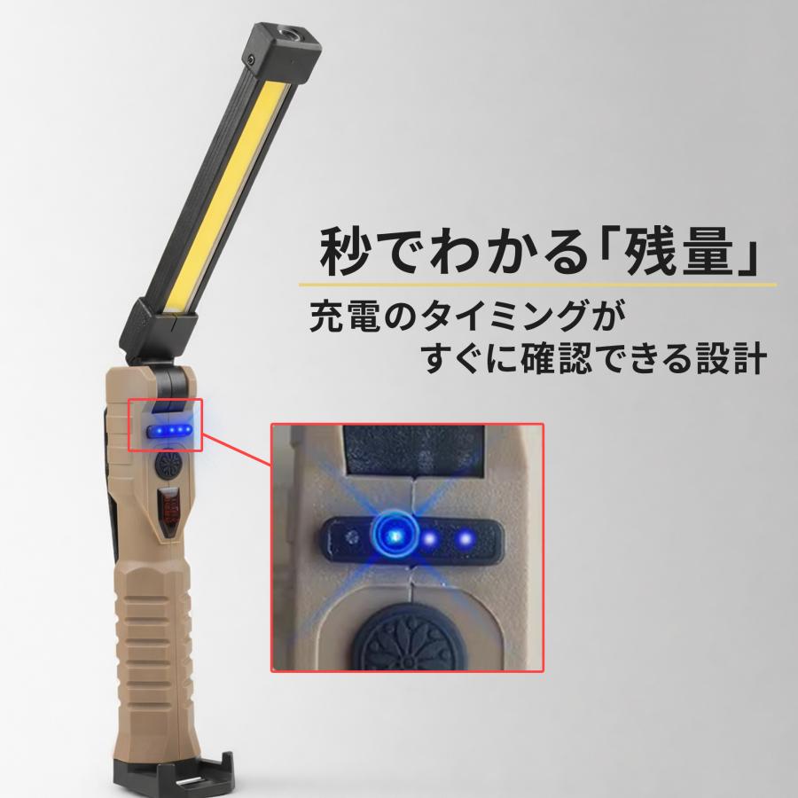 懐中電灯 led 充電式 強力 軍用 ワークライト ハンディライト 作業灯