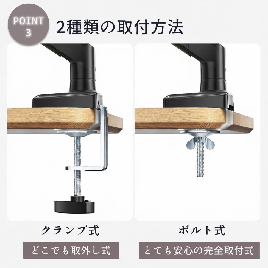 WAYetTO モニターアーム スタンド シングル モニター台 パソコン