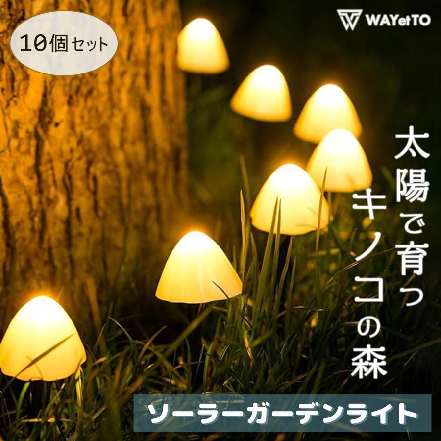 ガーデンライト ソーラーライト 屋外 防水 10個 ソーラーガーデン 