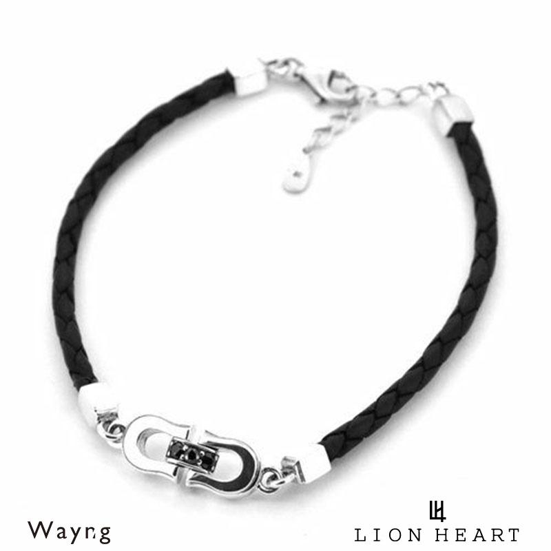 人気top レザー ブレスレット ブランド メンズ シルバー925 ブレスレット レザー ラック Heart Lion ライオンハート プレゼント 誕生日 メンズアクセサリー