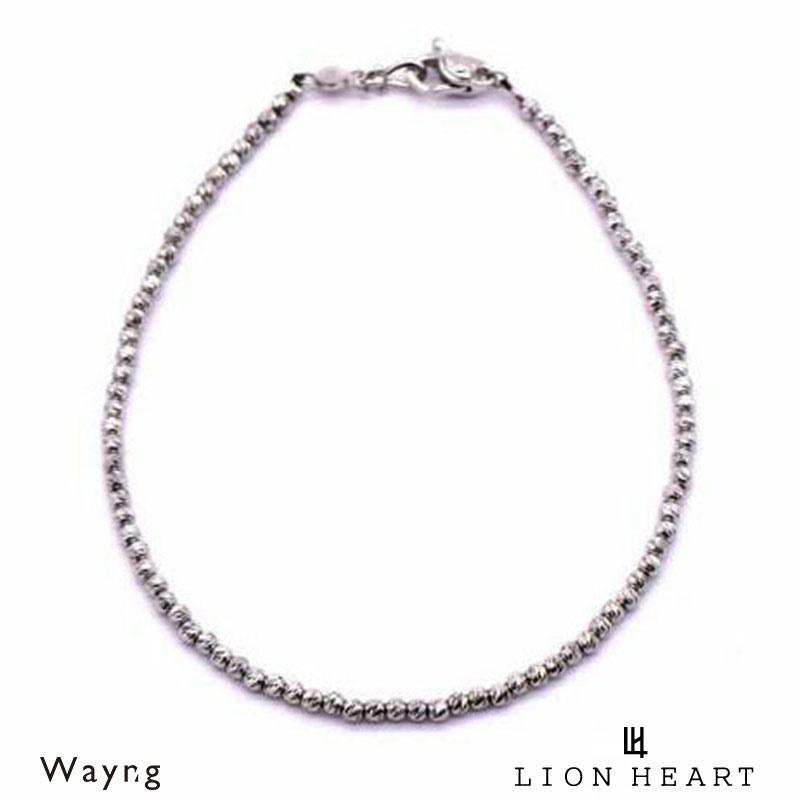 ライオンハート ハニーカットボール ブレスレット M K10 ホワイトゴールド メンズ ブランド Lion Heart 01br Wayng 通販 Yahoo ショッピング