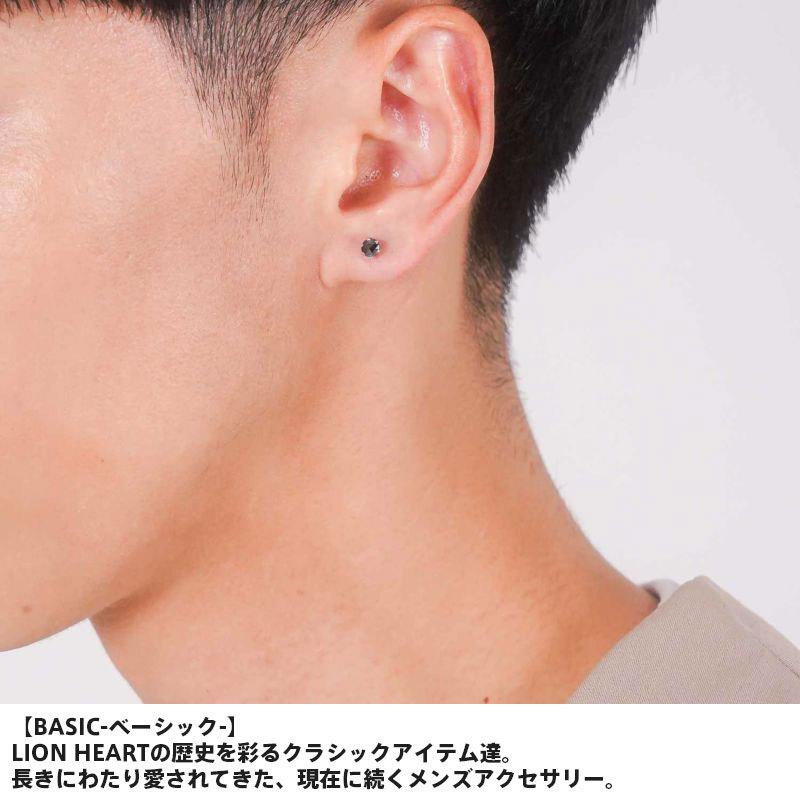 LION HEART ライオンハート ブラックダイヤモンド ピアス M