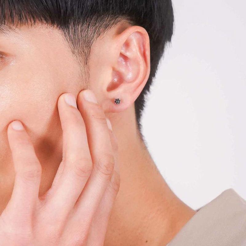 LION HEART ライオンハート ブラックダイヤモンド ピアス Mサイズ 0.25