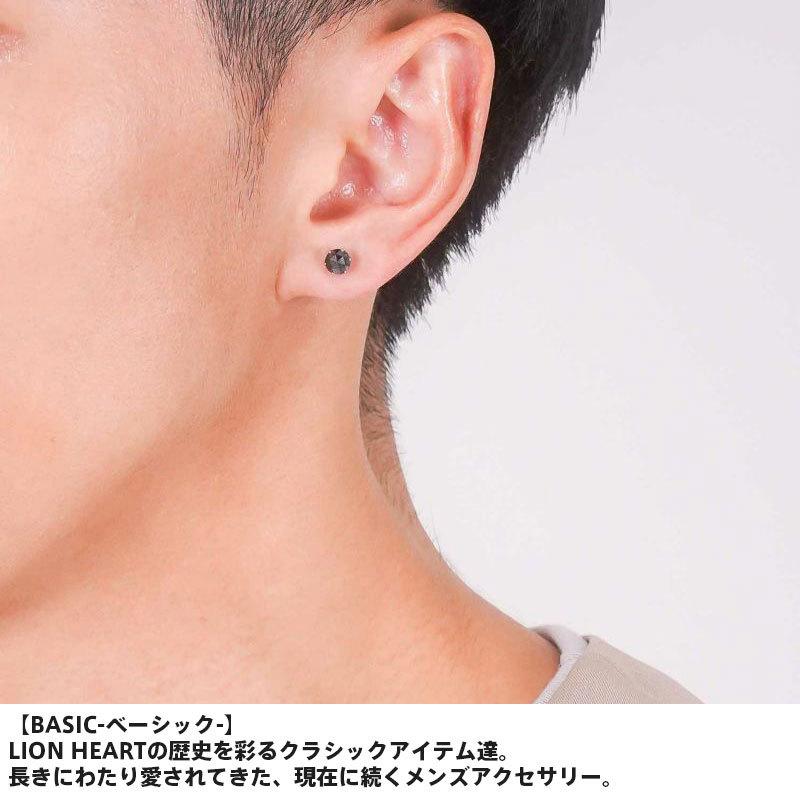 LION HEART ライオンハート ブラックダイヤモンド ピアス L