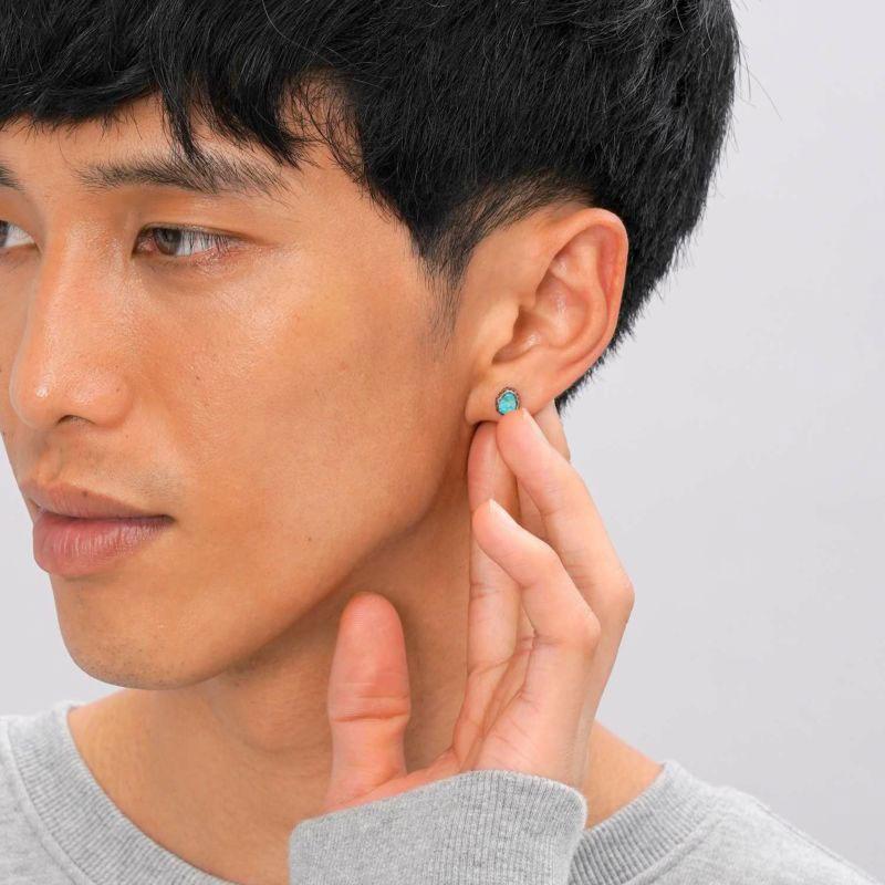 アツ　超美品　ライオンハート　スリーピングビューティーターコイズ ピアス LION HEART ライオンハート スリーピングビューティー