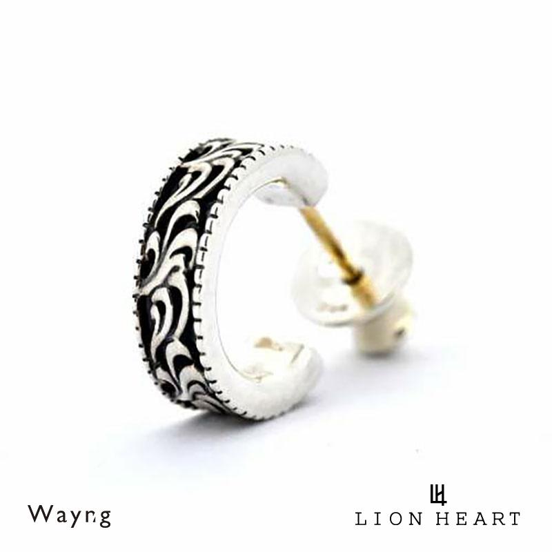 人気ブラドン タテガミ Heart Lion ライオンハート プレゼント 誕生日 シンプル 片耳用 1点売り フープ ブランド メンズ シルバー925 ピアス メンズアクセサリー Albinofoundation Org