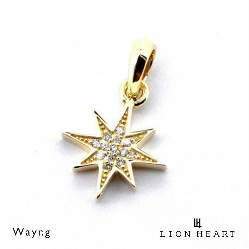 LION HEART K10イエローゴールド オクタゴン　スター　ネックレス LION HEART（ライオンハート） オクタゴン スター ペンダントトップ 星