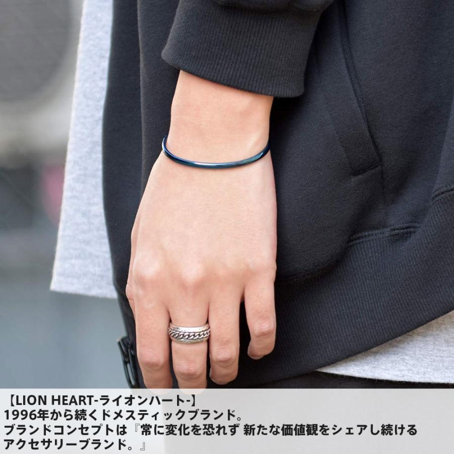 ライオンハート Lion Heart ラウンド バングル 安心の定価販売 ブランド メンズ 青 サージカルステンレス ブルー