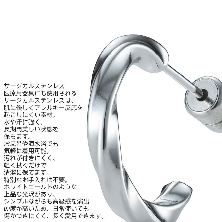 LION HEART（ライオンハート） ツイスト G型 フープピアス サージカル