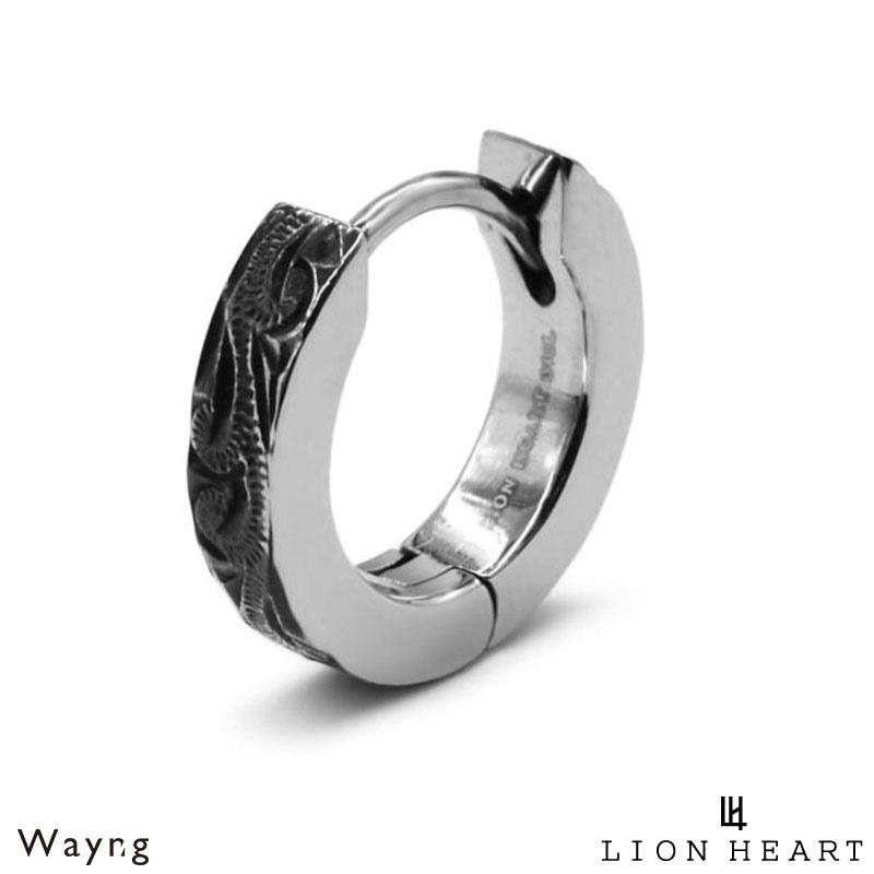 LION HEART（ライオンハート） ハワイアン フープピアス 平打ち