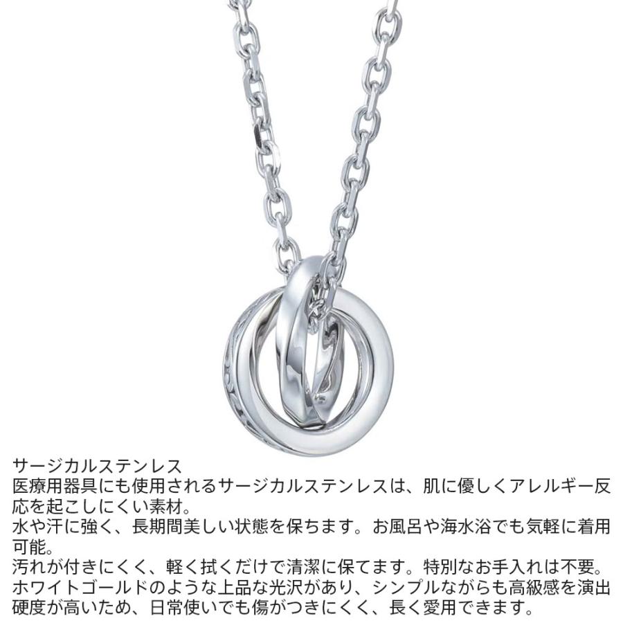 ライオンハート ネックレス タテガミ ダブルリング サージカルステンレス シルバー 金属アレルギー対応 メンズ ブランドの画像