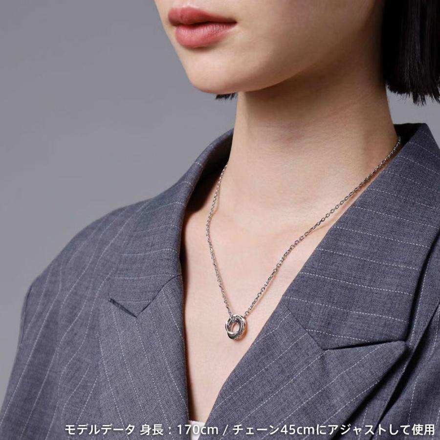 ライオンハート ネックレス タテガミ ダブルリング サージカルステンレス シルバー 金属アレルギー対応 メンズ ブランドの画像
