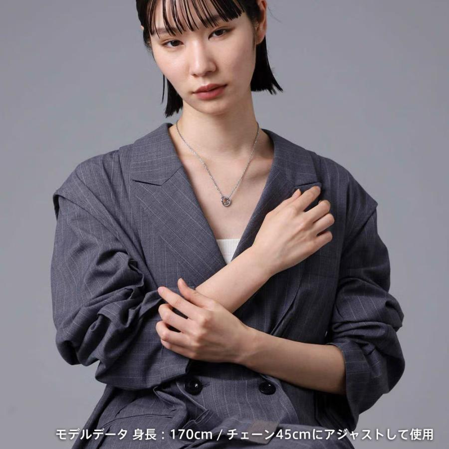 ライオンハート ネックレス タテガミ ダブルリング サージカルステンレス シルバー 金属アレルギー対応 メンズ ブランドの画像