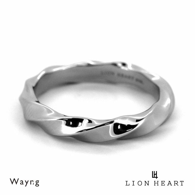 ライオンハート デュオリング ツイスト サージカルステンレス シルバー 13号〜21号 メンズ ブランド 指輪 LION HEART :03rn009s:Wayng 通販 LION HEART シルバーリング