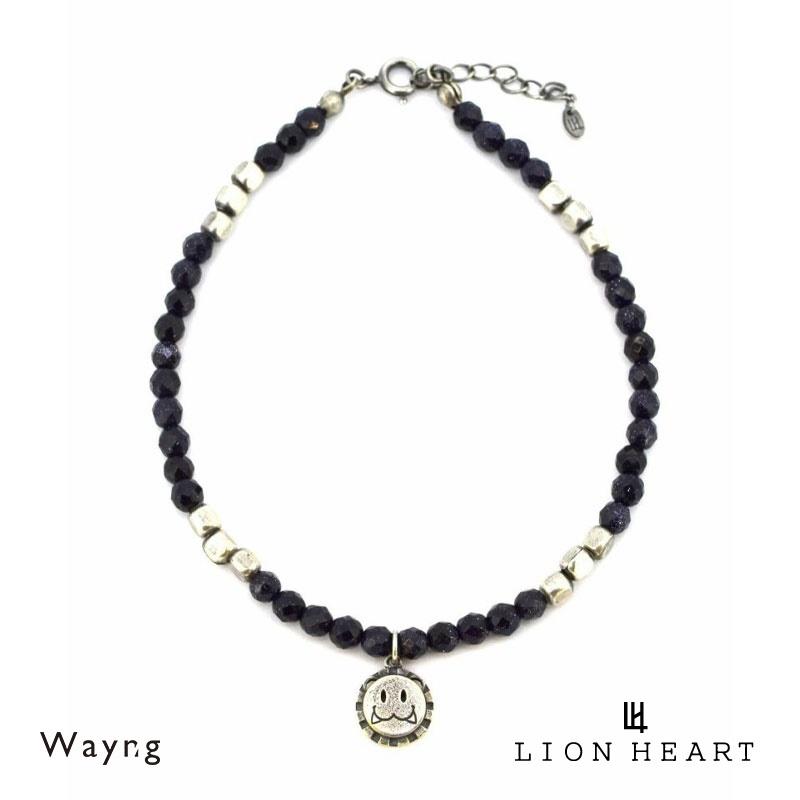 ライオンハート Lion Heart ビーズアンクレット Type 超可爱 真鍮amp ブルーゴールドストーン ブランド E メンズ