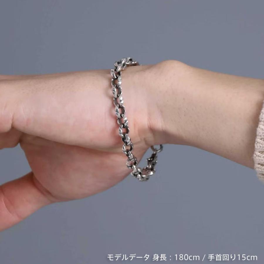 ライオンハート ミディアム タテガミ ブレスレット シルバー925 メンズ ブランド チェーン チェーンブレスレットの画像
